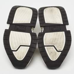 Pre Owned Maison Martin Margiela Black Knit Fabric Sock High Top Sneakers Size 39