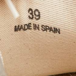 Pre Owned Maison Martin Margiela White Canvas Backless Espadrille Sneakers Size 39