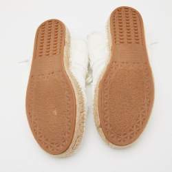 Pre Owned Maison Martin Margiela White Canvas Backless Espadrille Sneakers Size 39