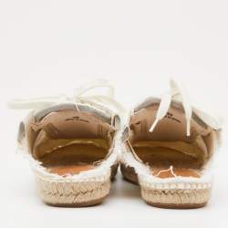 Pre Owned Maison Martin Margiela White Canvas Backless Espadrille Sneakers Size 39