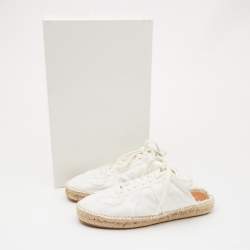 Pre Owned Maison Martin Margiela White Canvas Backless Espadrille Sneakers Size 39