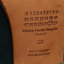 Pre Owned Maison Martin Margiela Green Leather Ankle Boots Size 40