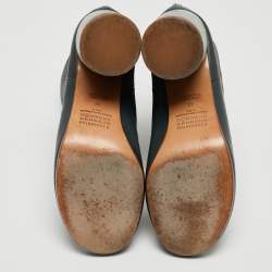 Pre Owned Maison Martin Margiela Green Leather Ankle Boots Size 40