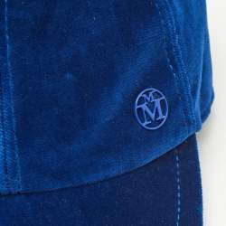 Pre Owned Maison Michel Paris Blue Velvet Tiger Cap M