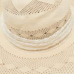Maison Michel Paris Off White See Through Straw New Alice Hat M