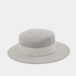 Maison Michel Paris Pearl Grey Felt Kiki Hat M