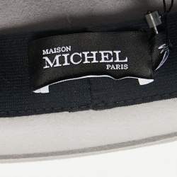Maison Michel Paris Pearl Grey Felt Kiki Hat M