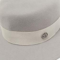 Maison Michel Paris Pearl Grey Felt Kiki Hat M
