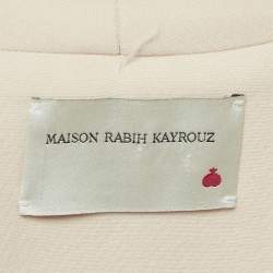 Maison Rabih Kayrouz Beige Wool Slit Detail Overcoat XS