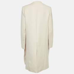 Maison Rabih Kayrouz Beige Wool Slit Detail Overcoat XS