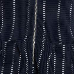 Pre Owned Maje Navy Blue Stripe Stretch Knit Moulante Nuit Dress S