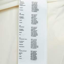 Pre Owned Maje Cream Crochet Guipure Lace-Up Back Midi Dress M