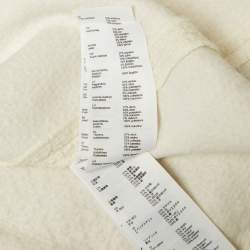 Pre Owned Maje White Tweed Open Front Detail Mini Dress L