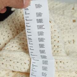 Pre Owned Maje Cream Crochet Knit Sleeveless Rebelle Mini Dress M