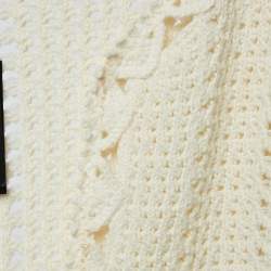 Pre Owned Maje Cream Crochet Knit Sleeveless Rebelle Mini Dress M