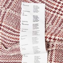 Maje Red Checked Cotton Blend Godets Mini Skirt L
