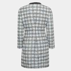 Pre Owned Maje Blue Tweed Button Front Rizuli Mini Dress M