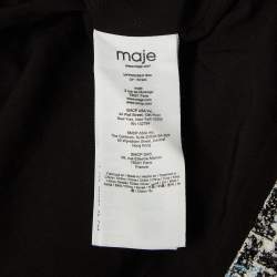 Pre Owned Maje Blue Tweed Button Front Rizuli Mini Dress M