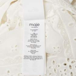 Maje White Broderie Anglaise Cotton Shirt L