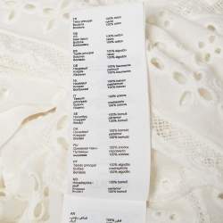Maje White Broderie Anglaise Cotton Shirt L