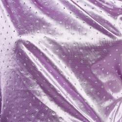 Pre Owned Maje Purple Rhinestone Embellished Stretch Satin Asymmetric Mini Dress XL