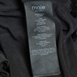 Pre Owned Maje Black Sequin Embellished Stretch Velvet Rassul Mini Dress M