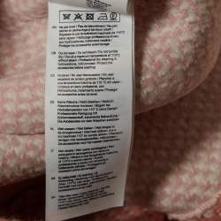 Pre Owned Maje Pink/White Tweed Button Detail Mini Dress M