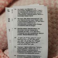 Pre Owned Maje Pink/White Tweed Button Detail Mini Dress M