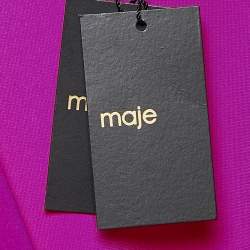 Maje Purple Jersey V-Neck Bodysuit S