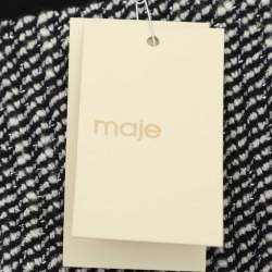 Maje Black/White Tweed Sleeveless Jumpsuit XXS