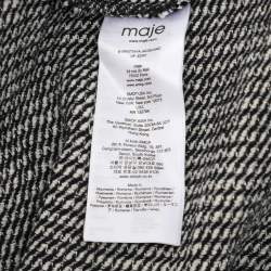 Maje Black/White Tweed Sleeveless Jumpsuit XXS