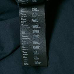 Pre Owned Maje Navy Blue Brass Belted Cotton Oversized Shirt XS