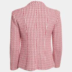 Maje Fuschia Pink Tweed Button Front Jacket M