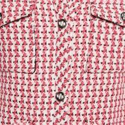 Maje Fuschia Pink Tweed Button Front Jacket M