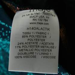 Pre Owned Maje Multicolor Lurex Trousers XS