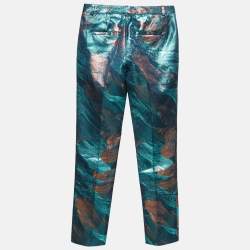 Pre Owned Maje Multicolor Lurex Trousers XS