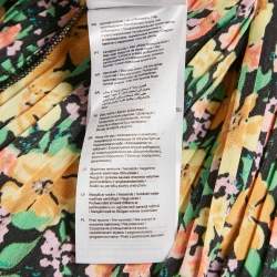 Maje Multicolor Floral Print Crepe Pleated Mini Dress L