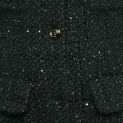 Maje Black Sequin Lurex Tweed Mini Dress XS