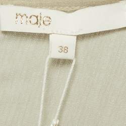 Maje Grey Lurex Plisse Long Dress M