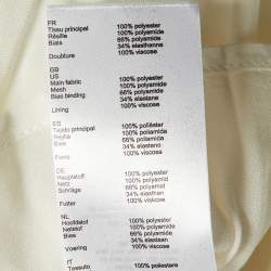 Pre Owned Maje White Polka Dot Mesh Tiered Riplume Dress S