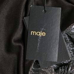 Pre Owned Maje Metallic Lamé Gathered Mini Dress S