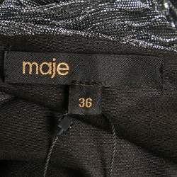 Pre Owned Maje Metallic Lamé Gathered Mini Dress S