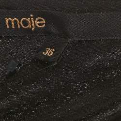 Pre Owned Maje Metallic Lamé Gathered Mini Dress S