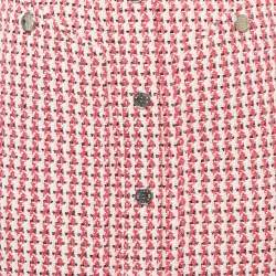 Pre Owned Maje Pink Tweed Mini Skirt XS