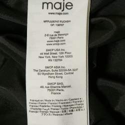 Pre Owned Maje Pink Tweed Mini Skirt XS