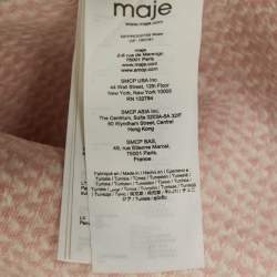 Pre Owned Maje Pink Tweed Rirosila Mini Dress M