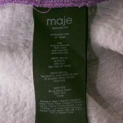 Pre Owned Maje Purple Tweed Shorts M