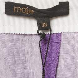 Pre Owned Maje Purple Tweed Shorts M