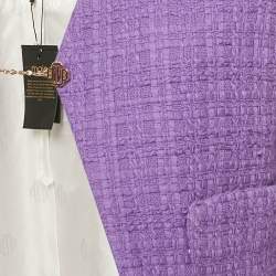 Pre Owned Maje Purple Tweed Jacket XS