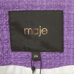 Pre Owned Maje Purple Tweed Jacket XS
